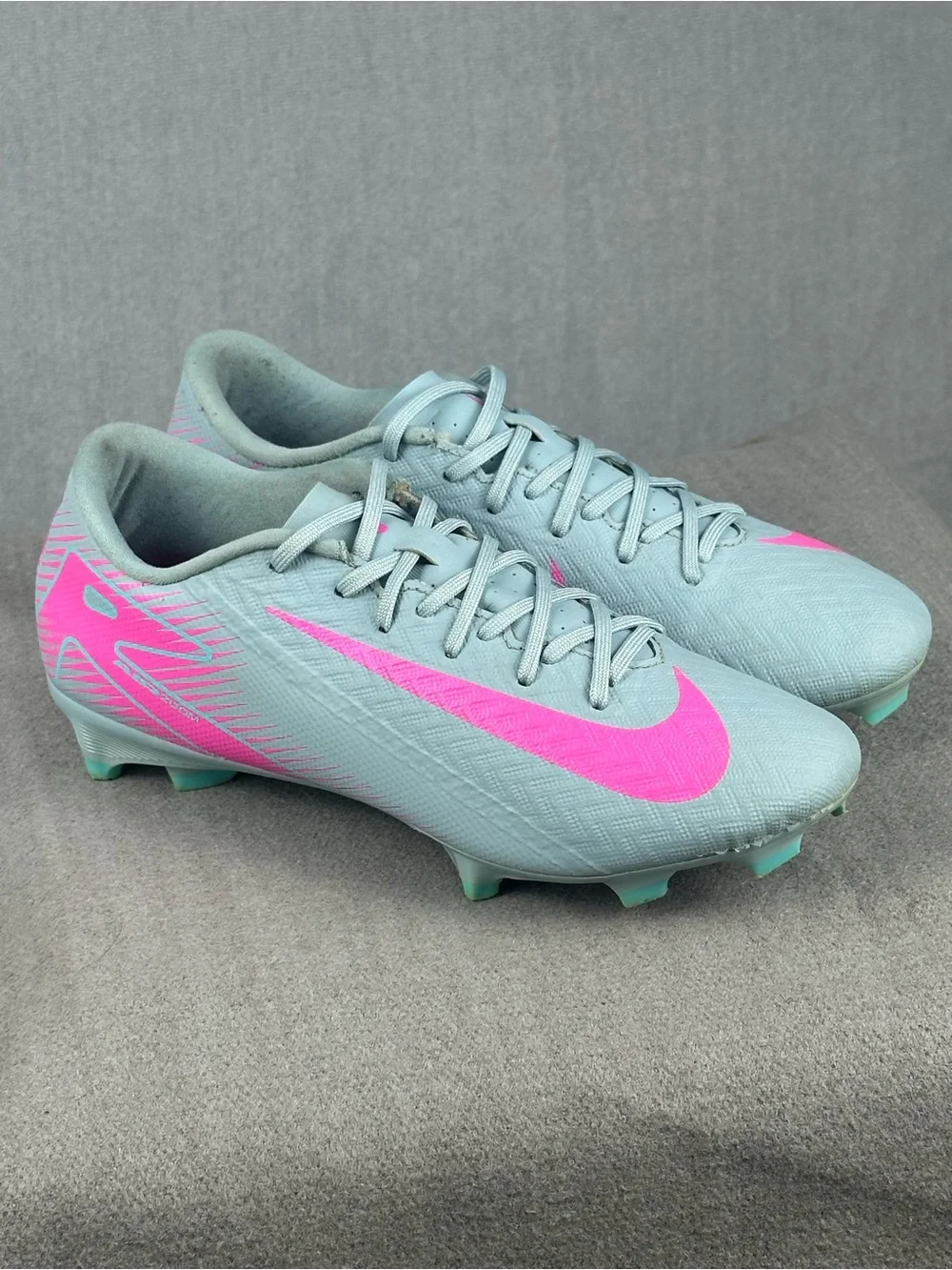 Nike Zoom Vapor 16 Academy FG/MG Ocean /Pink Cleats Unisex US Sz 5.5Y EU 38